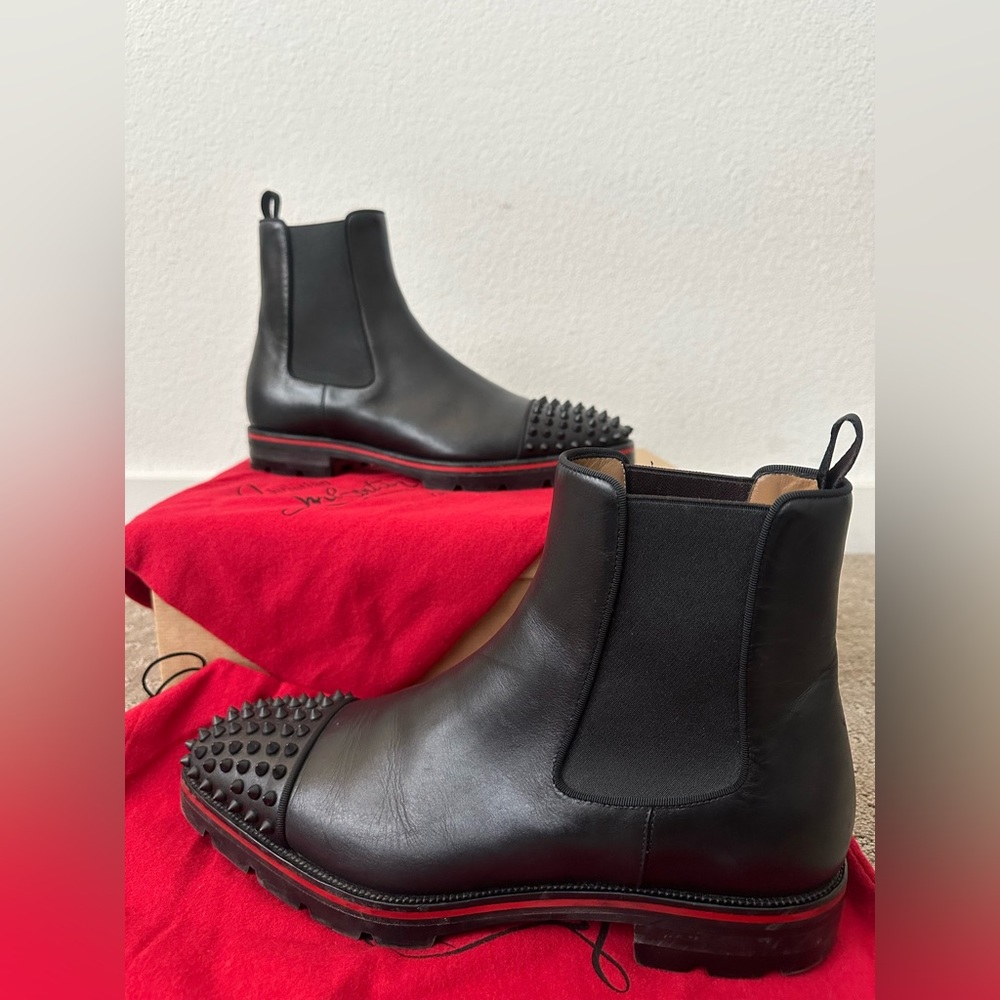 Christian Louboutin - Melon Spikes - Calf Leather - Black - 42.5 (9.5 US) - Picture 2 of 9
